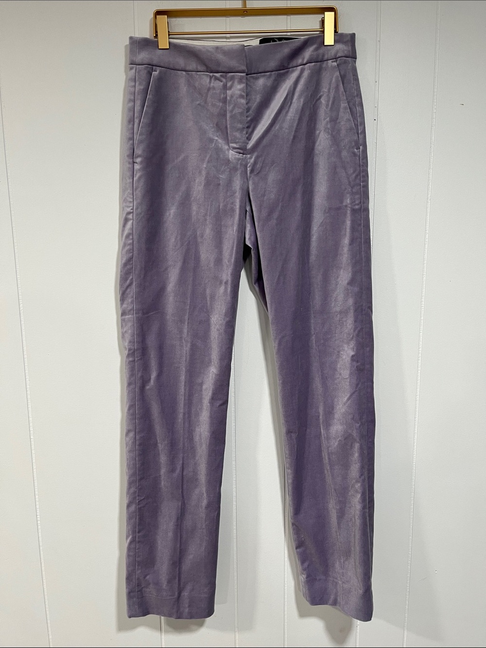 J. Crew  Kate 4-Season Pant  2 Tall  Dried Violet velvet